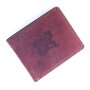 Real leather wallet with cowboy and horse motif, pink