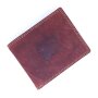 Real leather wallet with cowboy and horse motif, red