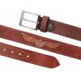 Buffalo leather belt with eagle motif, 4 cm wide, length 90,100,110,120 cm 6 pieces, dark brown