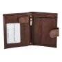 Real leather wallet reddish brown