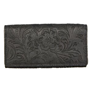 Leather wallet, real leather, notebook format