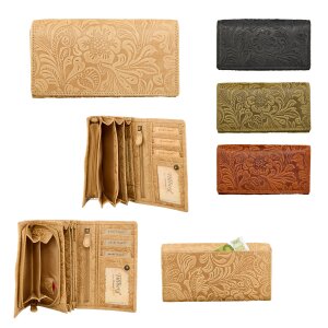 Leather wallet, real leather, wallet format