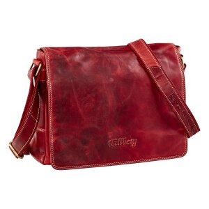 Tillberg real leather shoulder bag in vintage design