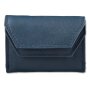 Mini wallet made from real nappa leather 7 cm x 9,5 cm x 1,5 cm, navy blue