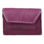 Mini wallet made from real nappa leather 7 cm x 9,5 cm x 1,5 cm, purple