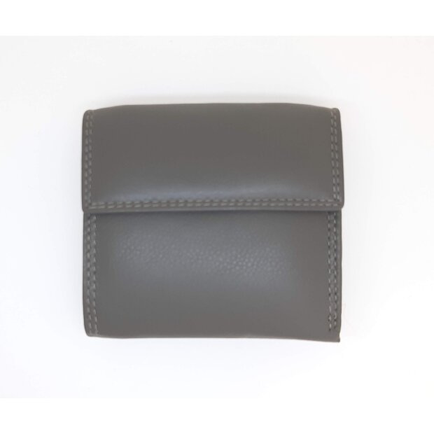 Tillberg wallet made from real leather 10 cm x 10 cm x 2,5 cm grey