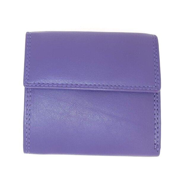 Tillberg wallet made from real leather 10 cm x 10 cm x 2,5 cm purple
