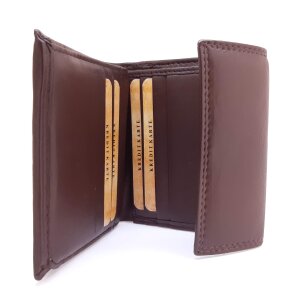 Tillberg wallet made from real leather 10 cm x 10 cm x 2,5 cm reddish brown