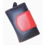 High quality and robust ladies wallet made from real leather black+red
