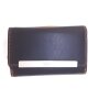 Tillberg ladies wallet made from real leather 10 cm x 15 cm x 4 cm, black+tan