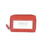 Tillberg credit card case made from real nappa leather 11 cm x 8 cm x 1 cm, red