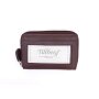 Tillberg credit card case made from real nappa leather 11 cm x 8 cm x 1 cm, reddish brown