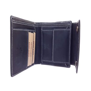Leather wallet, hunter leather black