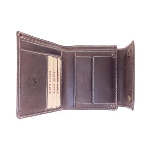 Leather wallet, hunter leather brown