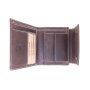 Leather wallet, hunter leather brown