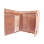 Leather wallet, hunter leather tan