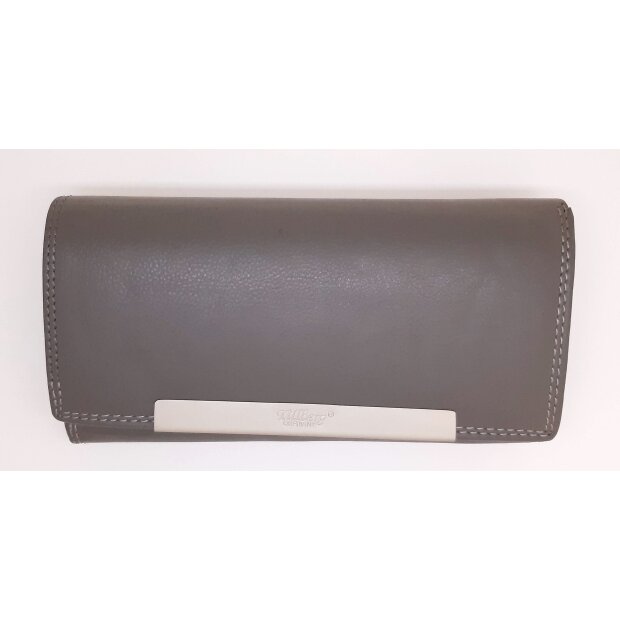 Tillberg ladies wallet made from real leather 18,5 cm x 9 cm x 3 cm grey