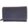 Ladies wallet with flower print black