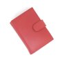 Real leather credit card case, nappa leather red