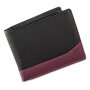 Tillberg men wallet, purse, pocket real leather 10cmx12,5cmx2cm black/violet