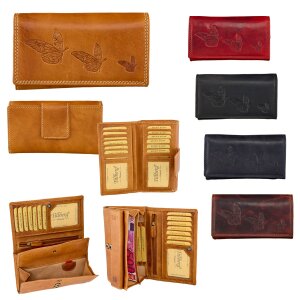 Real leather wallet, motif eagle