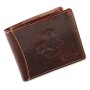 Wallet made from real water buffalo leather with scorpion motif
