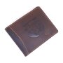 Wallet made from real water buffalo leather with bear motif