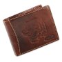Wallet made from real water buffalo leather with tiger motif