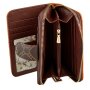 Leatherette wallet, coffee brown