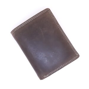 Real leather wallet brown