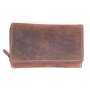Real leather wallet cognac