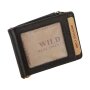 Wild Real Only!!! wallet/credit card case made from water buffalo leather with dollar clip/RFID protection, black