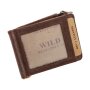 Wild Real Only!!! wallet/credit card case made from water buffalo leather with dollar clip/RFID protection, brown