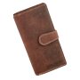 Wallet made of water buffalo leather, dark brown