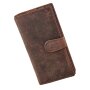 Wallet made of water buffalo leather, dark brown