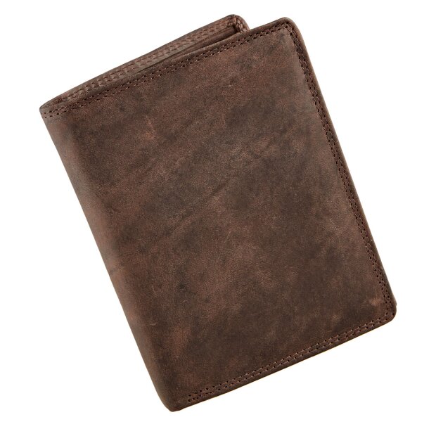 Wallet made from water buffalo leather brown