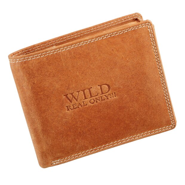 Wild Real Only !!! Wallet made of water buffalo leather, natural