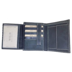 Wild Real Only!!! wallet made from water buffalo leather, black
