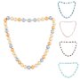Bead chain for ladies by Venture, pearl diameter 1cm, strassbesetzer magnetic closure
