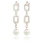 Ohrringe (silber/crystal/pearl) Ohrstecker Strass