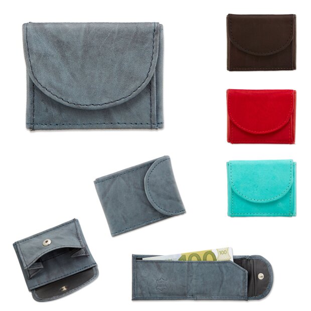 Tillberg mini wallet made from real leather 5,5 cm x 7,5 cm x 1,5 cm