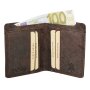 Wild Real Only !!! Wallet / credit card holder made of water buffalo leather dark brown