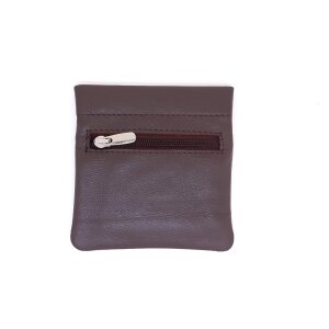 Key case, small wallet with key rings, brown