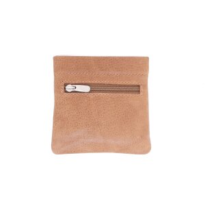 Key case, small wallet with key rings, cognac