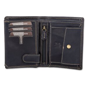Wallet made from real leather with edelweiss motif