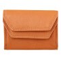 Mini wallet made from real nappa leather 7 cm x 9,5 cm x 1,5 cm, tan