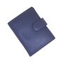 Leather wallet 12 cm x 9,5 cm x 2 cm navy blue