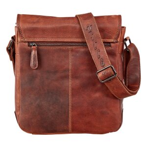 Real leather hand bag, shoulder bag dark brown