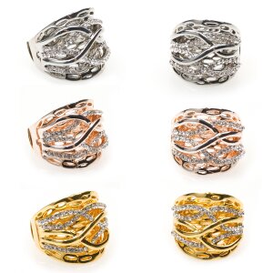 Tillberg Design Ladies ring Brass Rhinestone white Size...