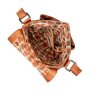 Real leather hand bag/shoulder bag with flower pattern